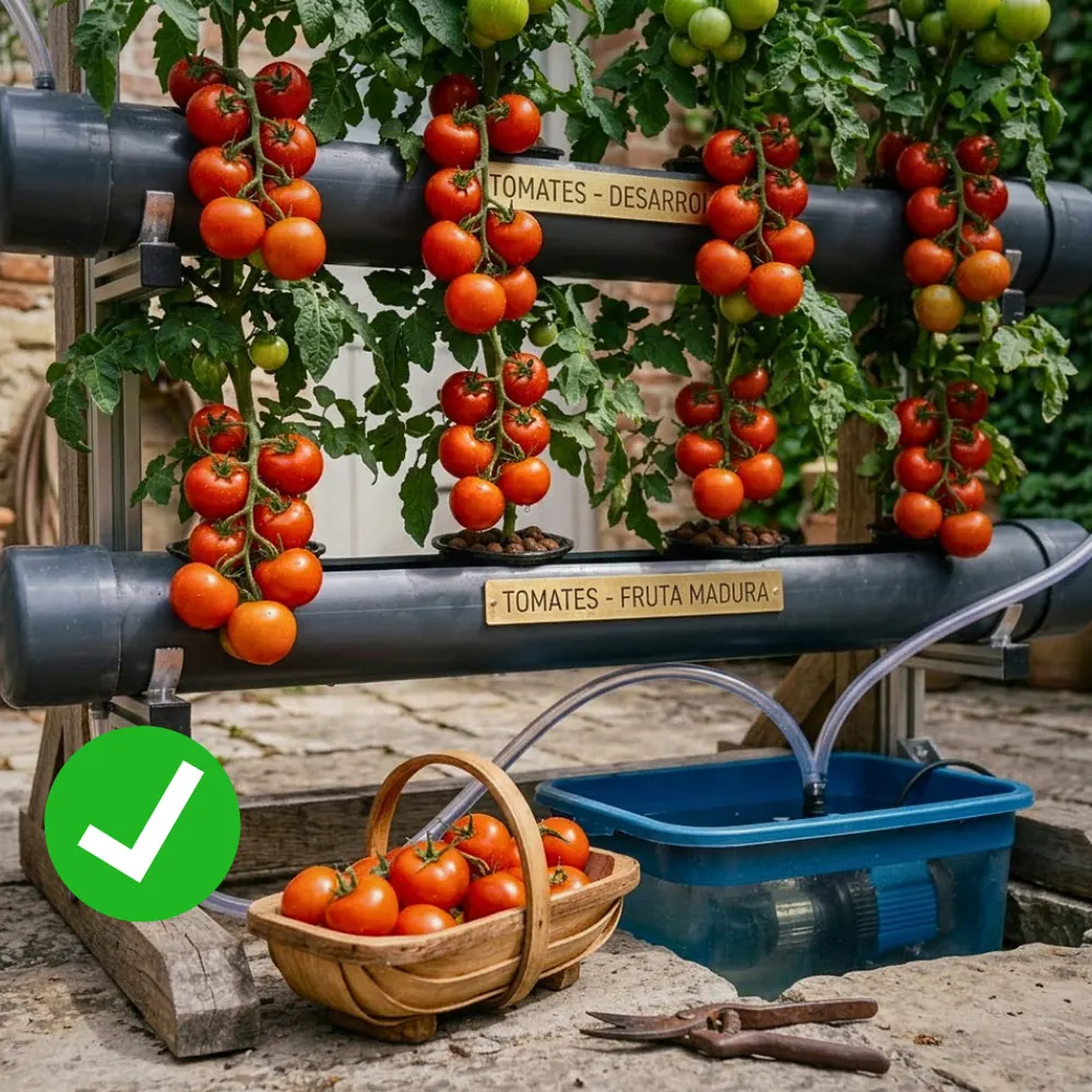 Tomates saludables con hidroponía